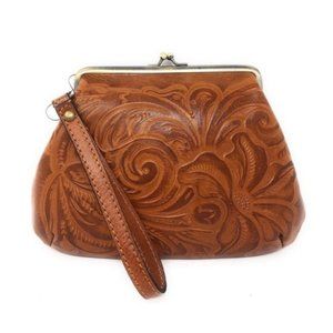 Patricia Nash Savena Tooled Leather Wristlet